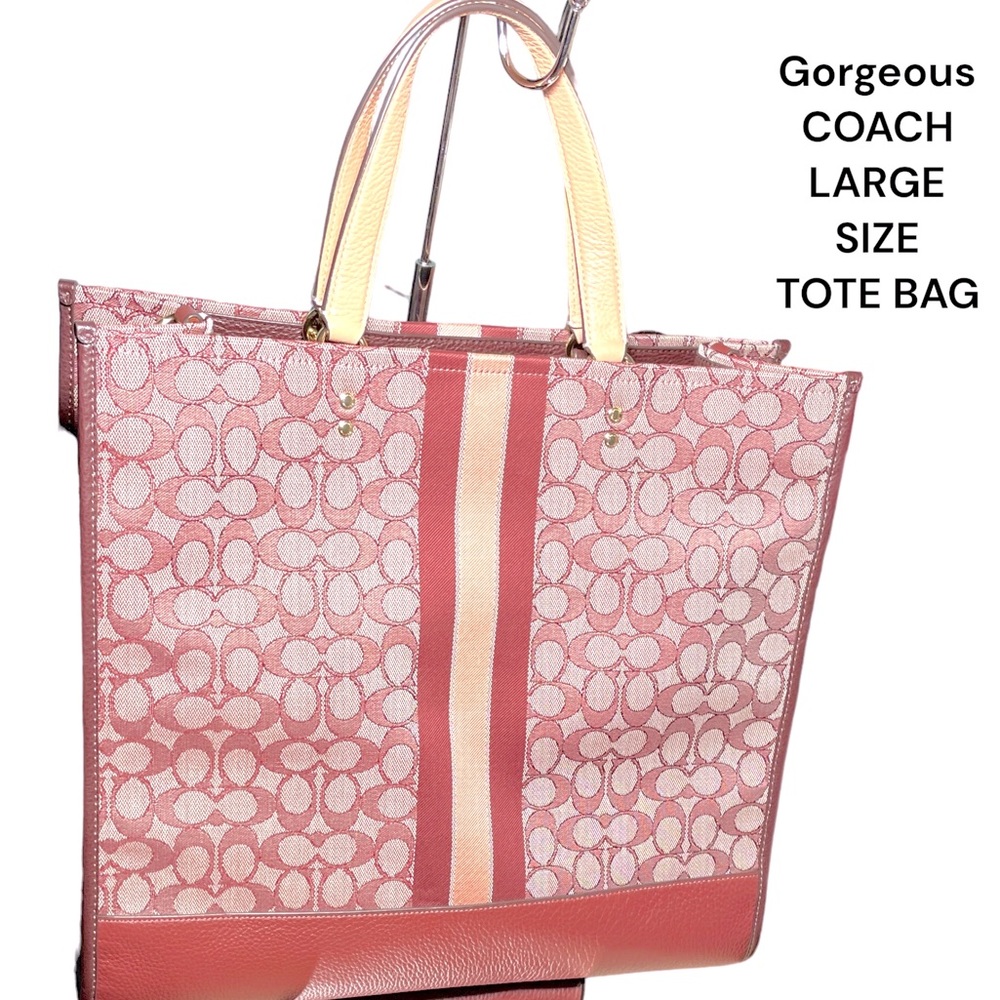 LARGE COACH DEMSEY TOTE EXCELLENT CONDITION & BEAUTIFUL COLOR-CROSSBODY TOTE - Picture 4 of 16